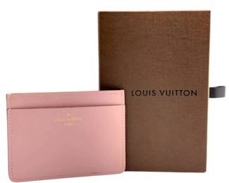 Louis Vuitton Pink Leather Card Holder with Box