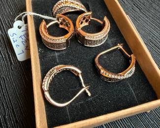 925 set - two sets of earrings, one ring (ring size 7)