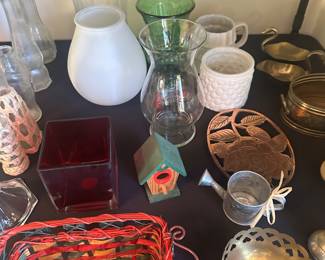 Vases, baskets, and more decor and household goods