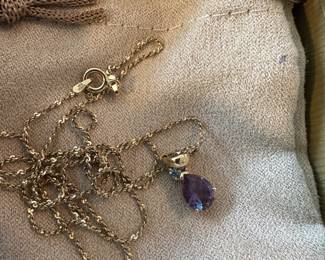 925 amethyst on pendant