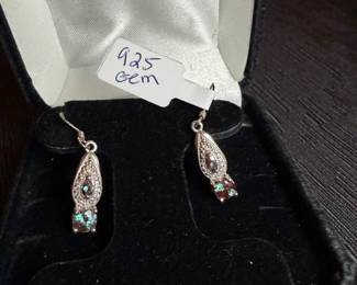 925 gem earrings