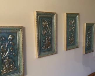 1950s metal wall hangings