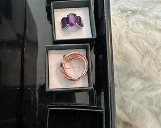 Large assortment of beautiful 925 dinner rings