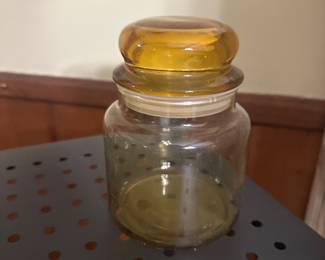 nchor Hocking Apothecary jar from the 1970s