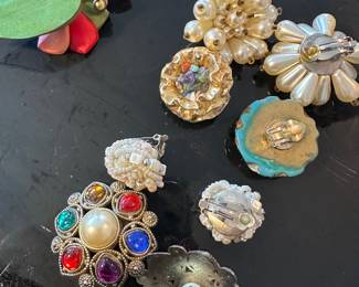 Vintage clip on earrings