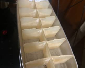 vintage ice cube tray with release lever