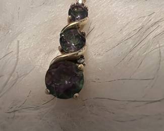 10K Mystic Topaz Pendant