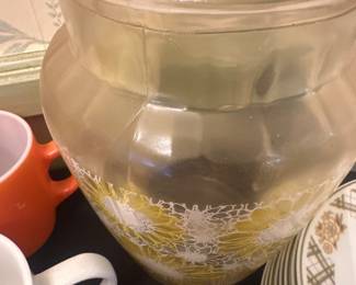 vintage Anchor Hocking glass pitcher 