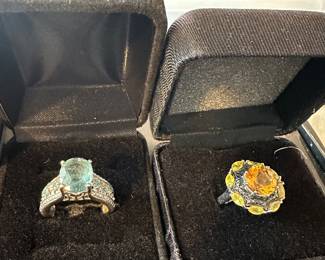 Beautiful dinner rings set in 925