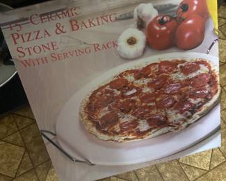 Ceramic Pizza + Baking Stone