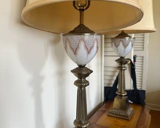 vintage Hollywood Regency-style table lamps