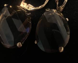 10K Faceted Amethyst Drop Earrings