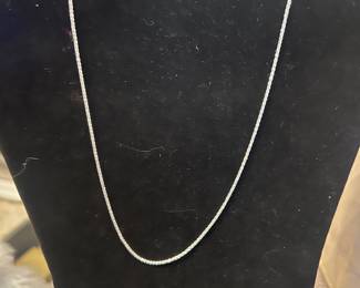 Sterling Silver Rope Chain Necklace 16”