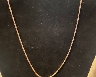 925 Italy Wheat Chain Necklace 18”
