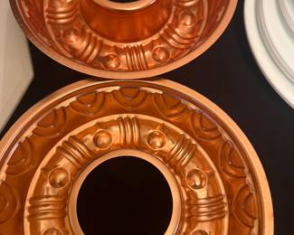 vintage copper-tone metal ring mold