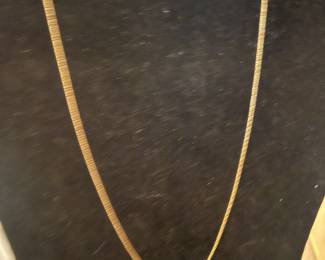 14K Gold Box Chain Necklace 18”