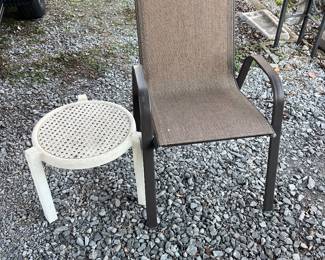 outdoor chair and table