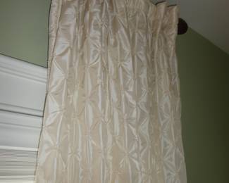 Curtains are lined and 120" (dry clean only)