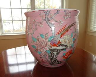 Large Porcelain Fishbowl Planter