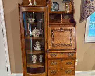 Antique Oak Side-by-side secretary desk