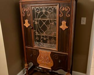 Antique Burlwood hutch