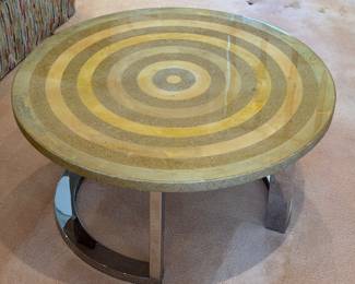 Vintage Arthur Elrod (attributed) coffee table - chrome and resin