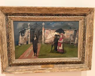 Original 1950 oil painting by Louis Luigi Bosa