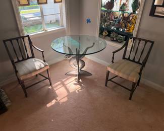 MCM Pucci de Rossi 40" diameter polished aluminum  table