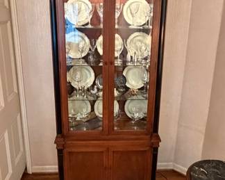 pair of Mahogany display  cabinets  36" x 87" x 18"