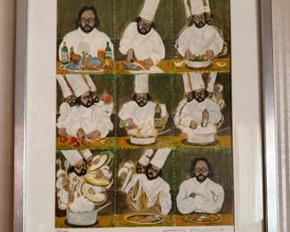 Guy Buffet - Great Chefs of California  - set of eight lithos -
