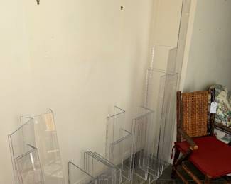 Lucite shelving ready to install on your walls