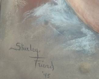 Original Pastel by Shirley Friend Abrams - famed Chicago portrait artist