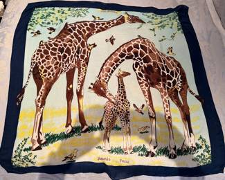 Giant vintage Hermes Giraffe scarf