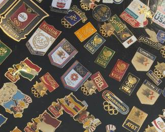 Collection of vintage Olympic & sports pins to be sold as one lot - not sold individually