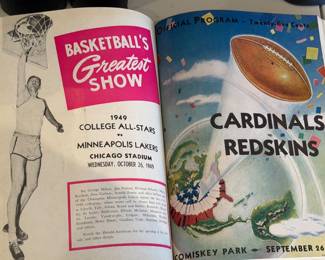 To be sold as a lot of 15 volumes of Vintage sports programs, tickets, etc.