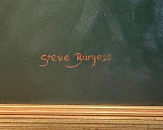 MASAI GIRAFFE  - origninal oil by Steve Burgess