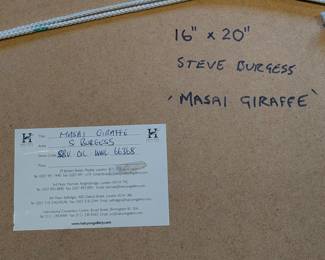 MASAI GIRAFFE  - origninal oil by Steve Burgess