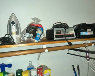 IRON, BATTERY CHARGER, TIRE COMPRESSOR