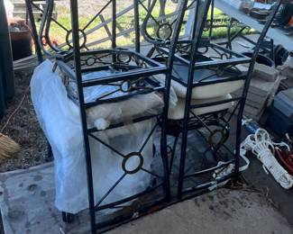 SET OF IRON DINETTE CHAIRS