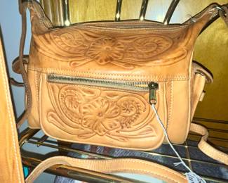 TOOLED LEATHER BAG