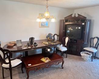 GLOSSY CHERRY FORMAL DINING SET