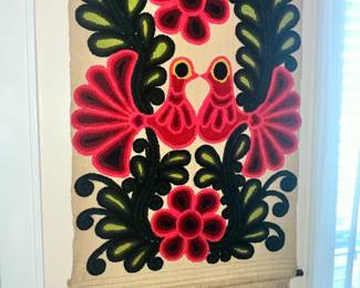 HIPPIE ERA "LOVE BIRDS" WALL HANGING!