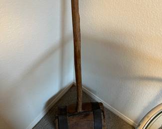 Giant rustic wood mallet