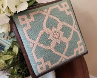 Petit Point Embroidered Box