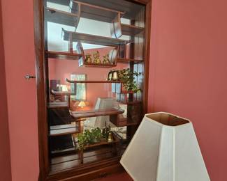Chinoiserie Style Mirrored  Shelf