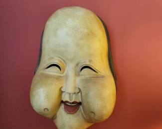 Hand Painted Otafuku Mask