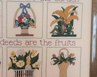 Vtg. Framed Cross Stitch