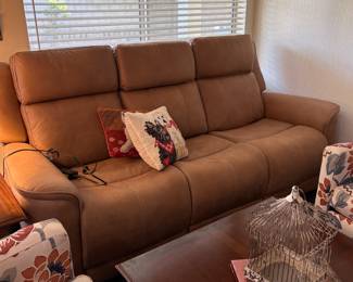 Sofa with electric recliner built in