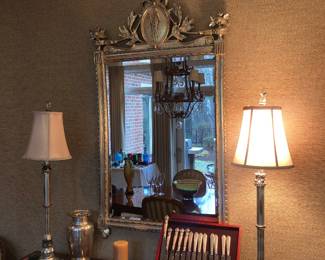 Fine silver gilt mirror