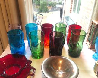 Blenko Pinch tall tumblers